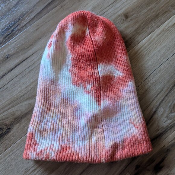 Wild Fable Pink Tie-Dye Beanie Knit Hat, OSFM - Picture 2 of 4